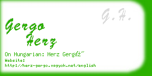 gergo herz business card